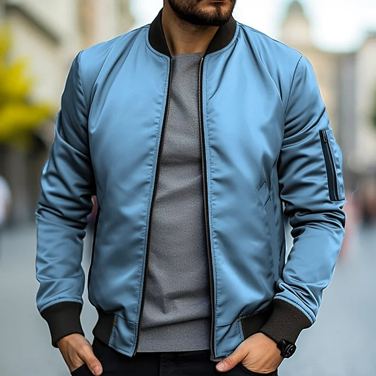 Men’s Lightweight Bomber Jacket | Zip Pocket