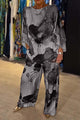 Women’s Wide Leg Two-Piece Set | Artistic Print