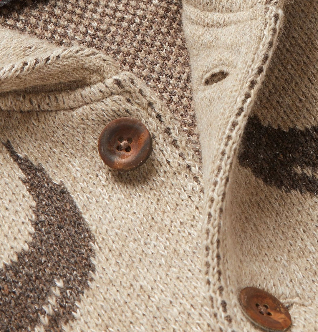 Cameron - Men's Vintage Jacquard Knit Cardigan