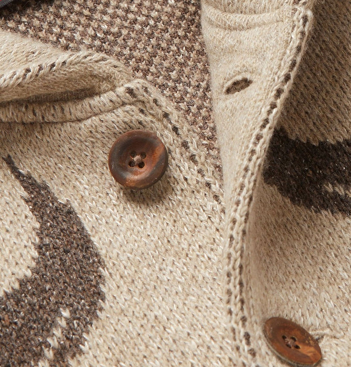 Cameron - Men's Vintage Jacquard Knit Cardigan