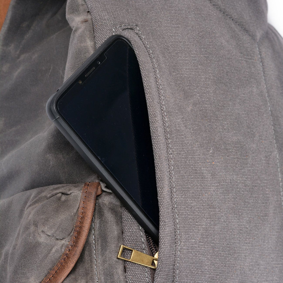 Leandro - Canvas Leather Backpack