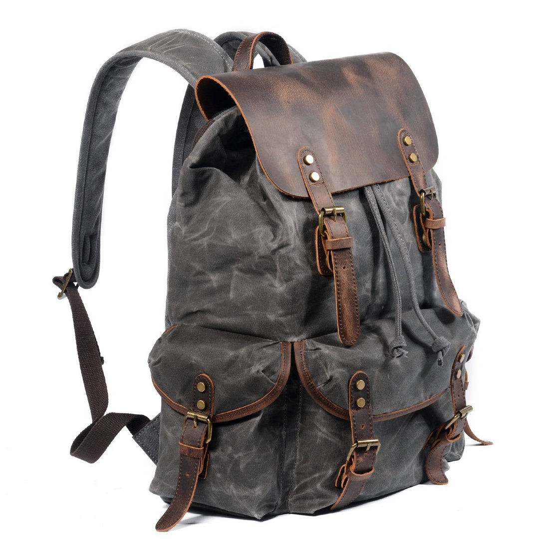 Leandro - Canvas Leather Backpack
