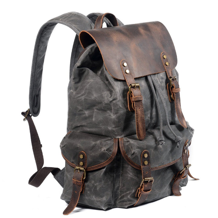 Leandro - Canvas Leather Backpack
