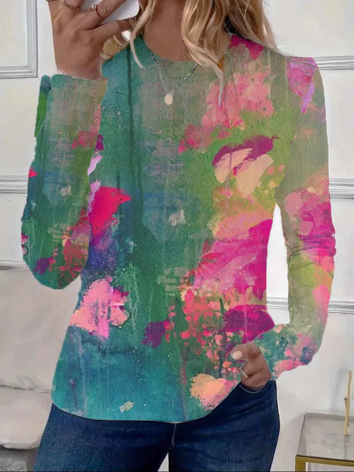 Women’s Graphic Nature Inspired Top | Long Sleeve