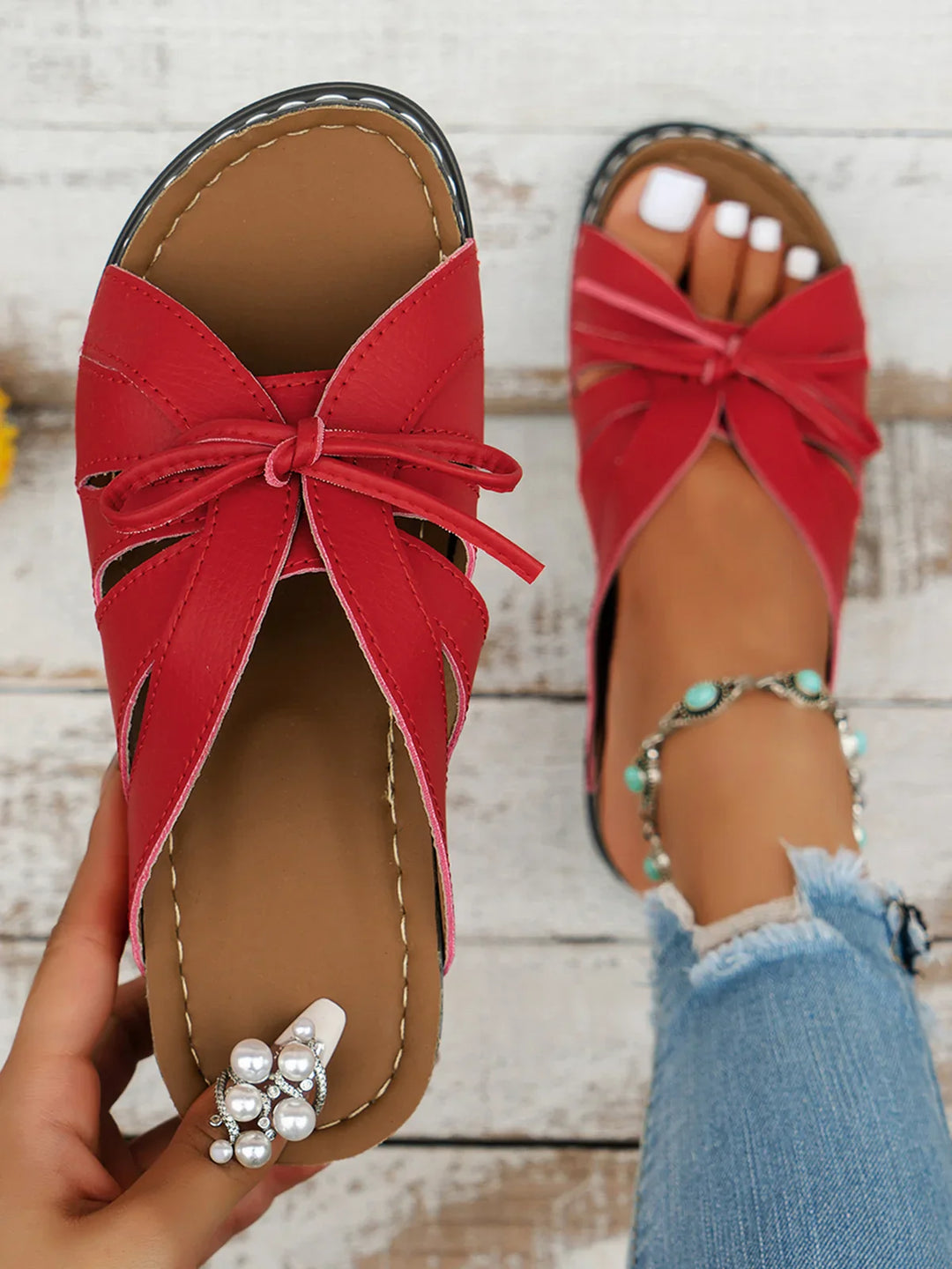 Women’s Orthopaedic Bow Sandals | Slip-On