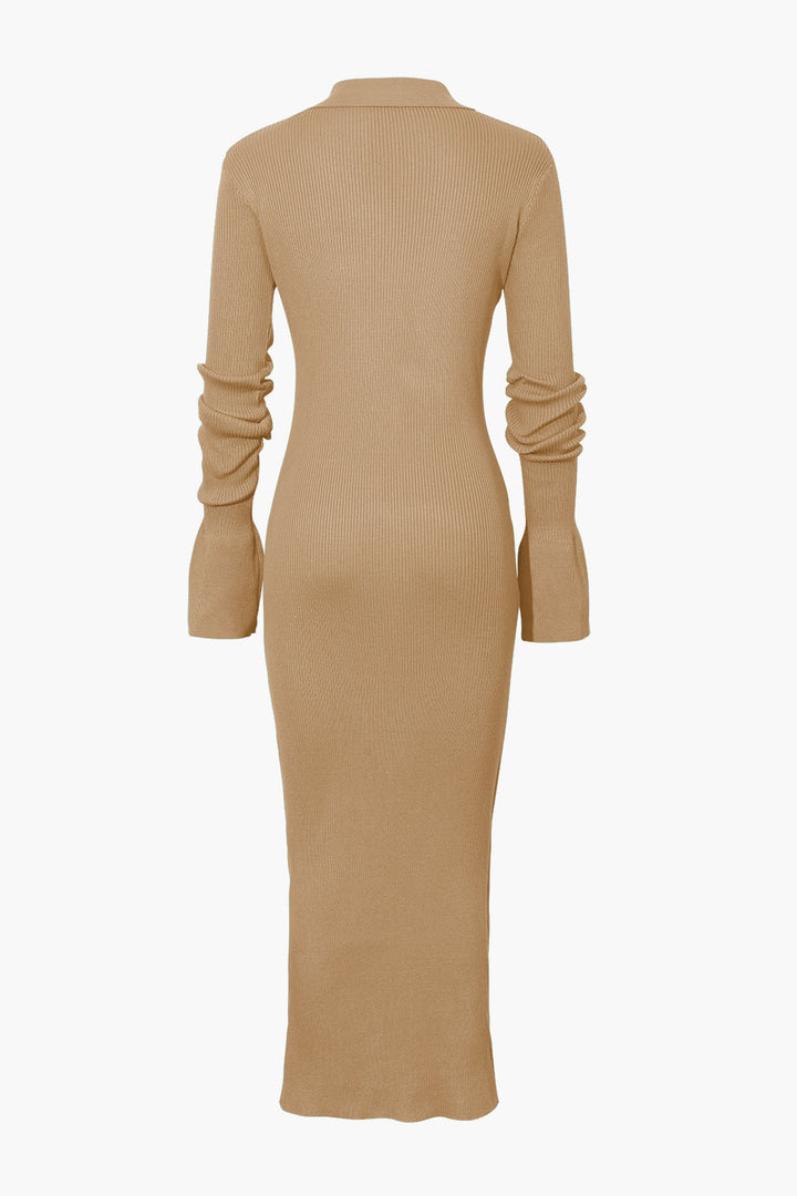 Women’s Long Sleeve Ribbed Dress | Maxi