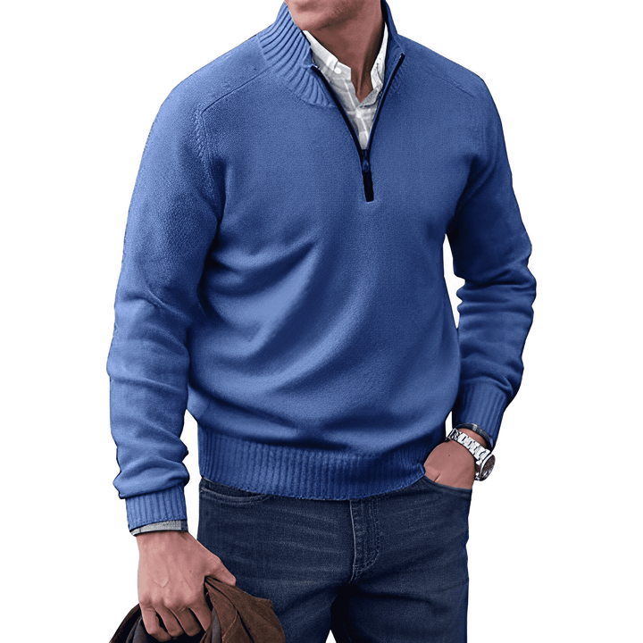 Men’s Half-Zip Knit Jumper | Long Sleeve