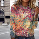 Women’s Abstract Print Long Sleeve Top | Casual