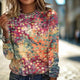 Women’s Abstract Print Long Sleeve Top | Casual