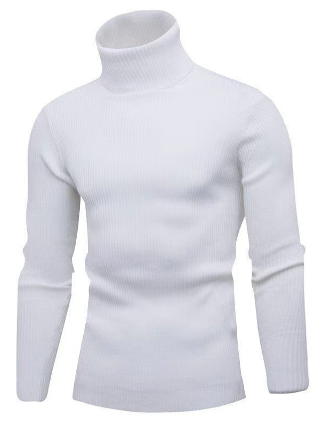 Men’s Ribbed Knit Jumper | Turtleneck