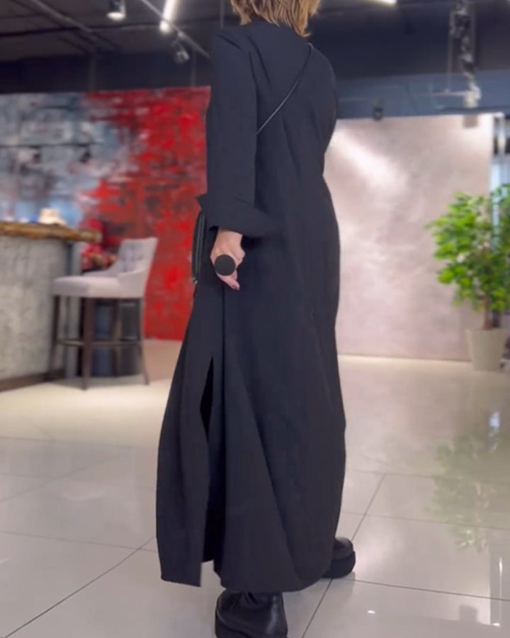 Women's Loose Dress with Slit | Maxi