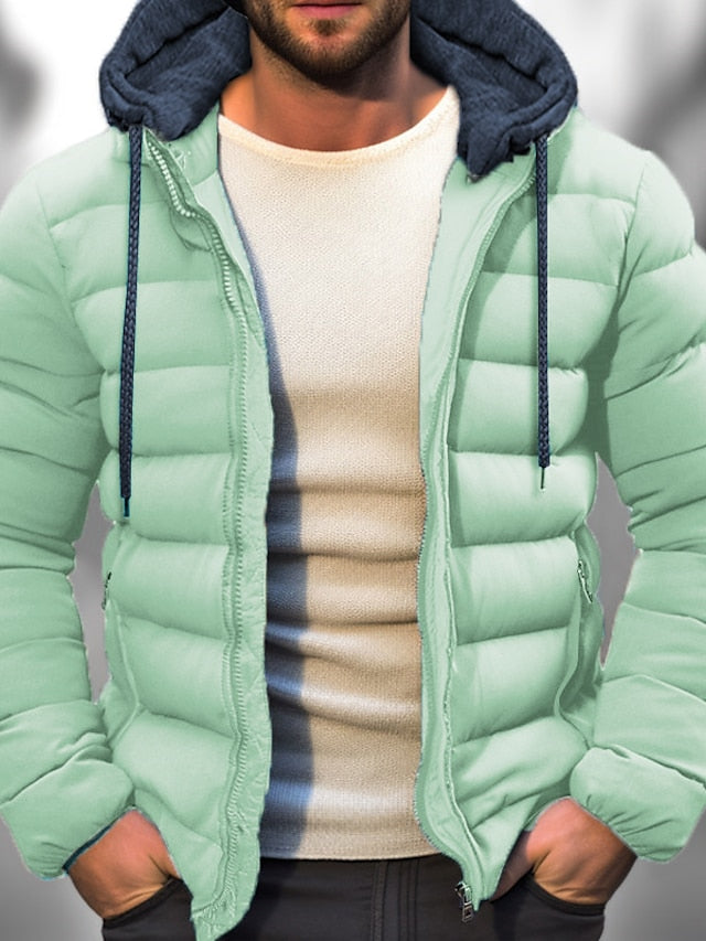 Men’s Hooded Puffer Jacket | Zip-Up