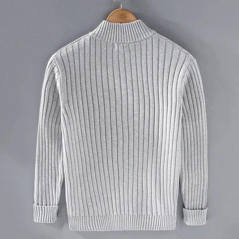 Men’s Ribbed Knit Cardigan | Classic Fit