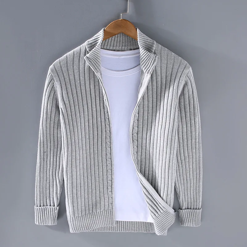 Men’s Ribbed Knit Cardigan | Classic Fit