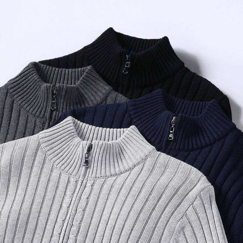 Men’s Ribbed Knit Cardigan | Classic Fit