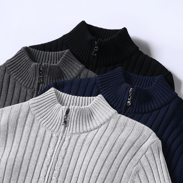 Men’s Ribbed Knit Cardigan | Classic Fit