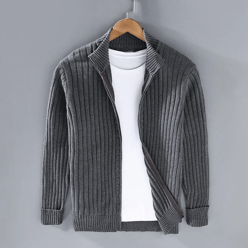 Men’s Ribbed Knit Cardigan | Classic Fit