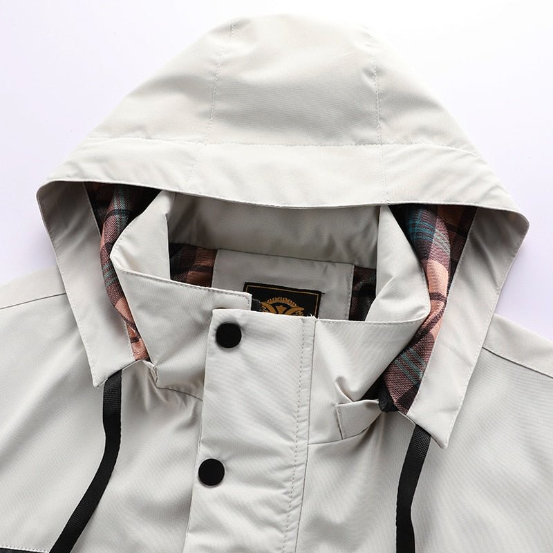 Men’s Mid-Length Windbreaker Jacket | Hooded