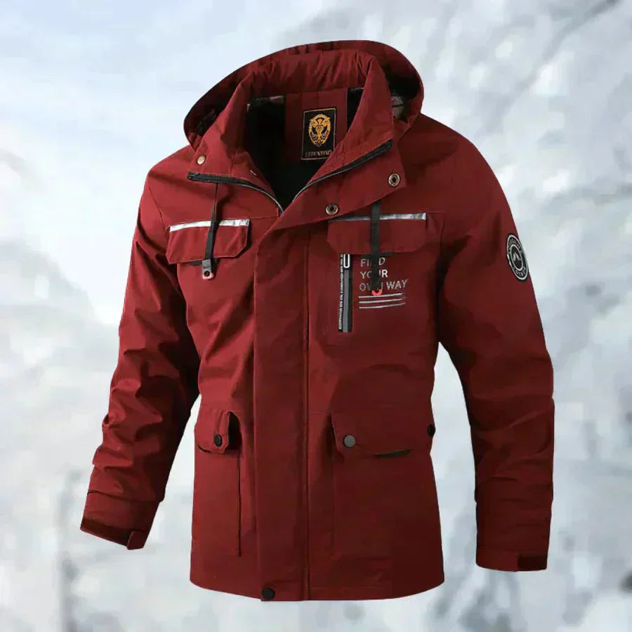 Men’s Mid-Length Windbreaker Jacket | Hooded
