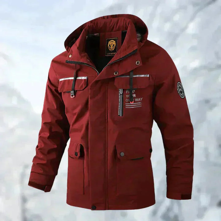 Men’s Mid-Length Windbreaker Jacket | Hooded