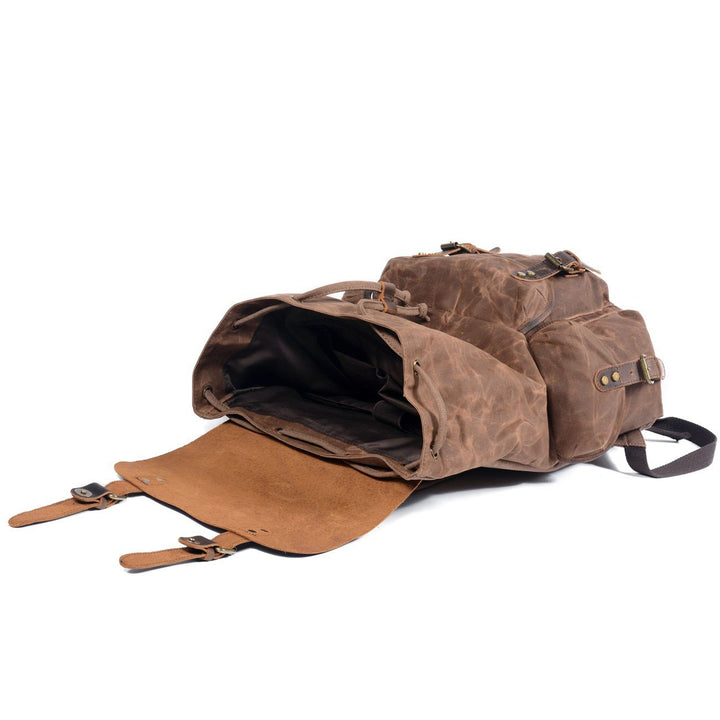 Leandro - Canvas Leather Backpack