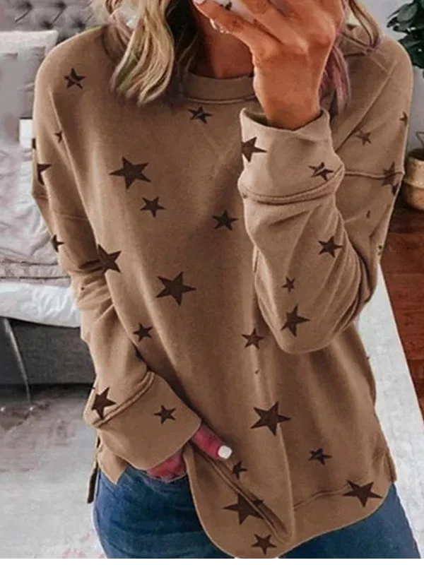 Women’s Star Print Sweatshirt | Casual Style