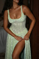 Women’s Corset Slit Dress | Maxi