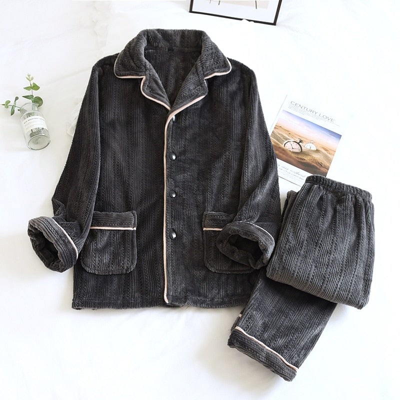 Women’s Pajama Set | Button-Up Winter Sleepwear