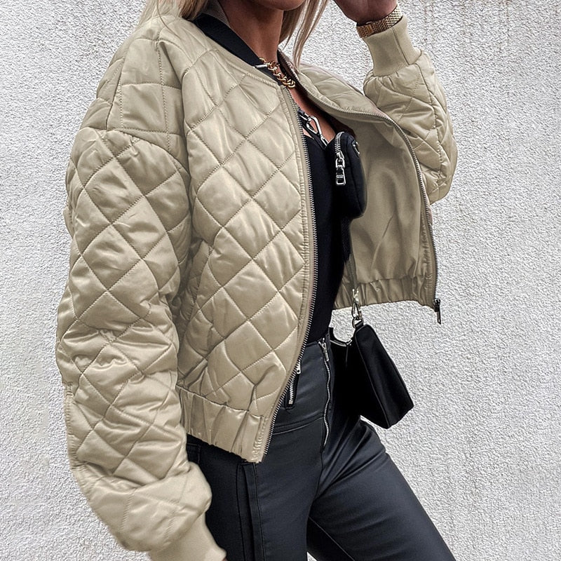 Women’s Quilted Bomber Jacket | Casual