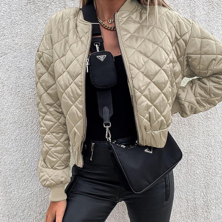 Women’s Quilted Bomber Jacket | Casual