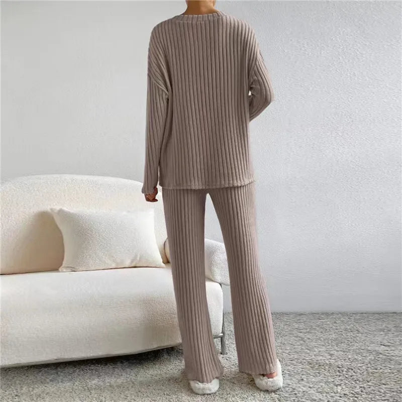 Women’s Ribbed Lounge Set | Relaxed Fit