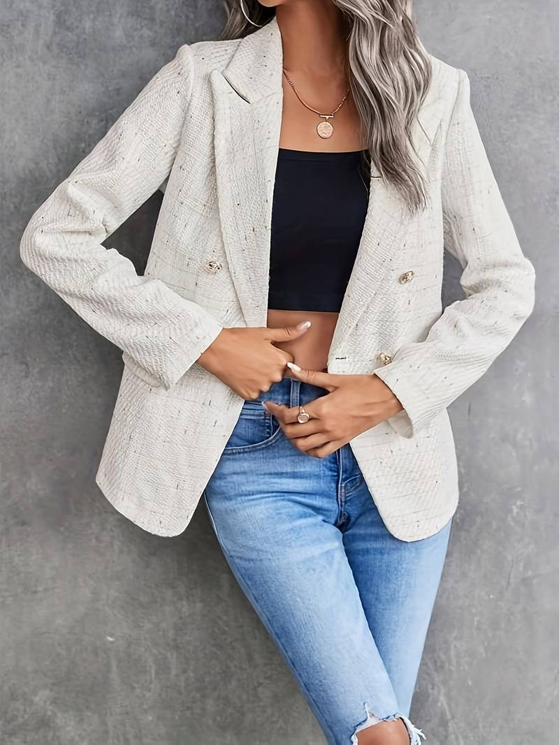 Women’s Buttoned Long Sleeve Blazer | Structured