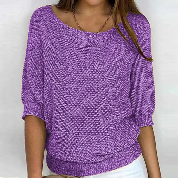 Women’s Loose Knit Sweater | Half Sleeve