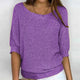 Women’s Loose Knit Sweater | Half Sleeve