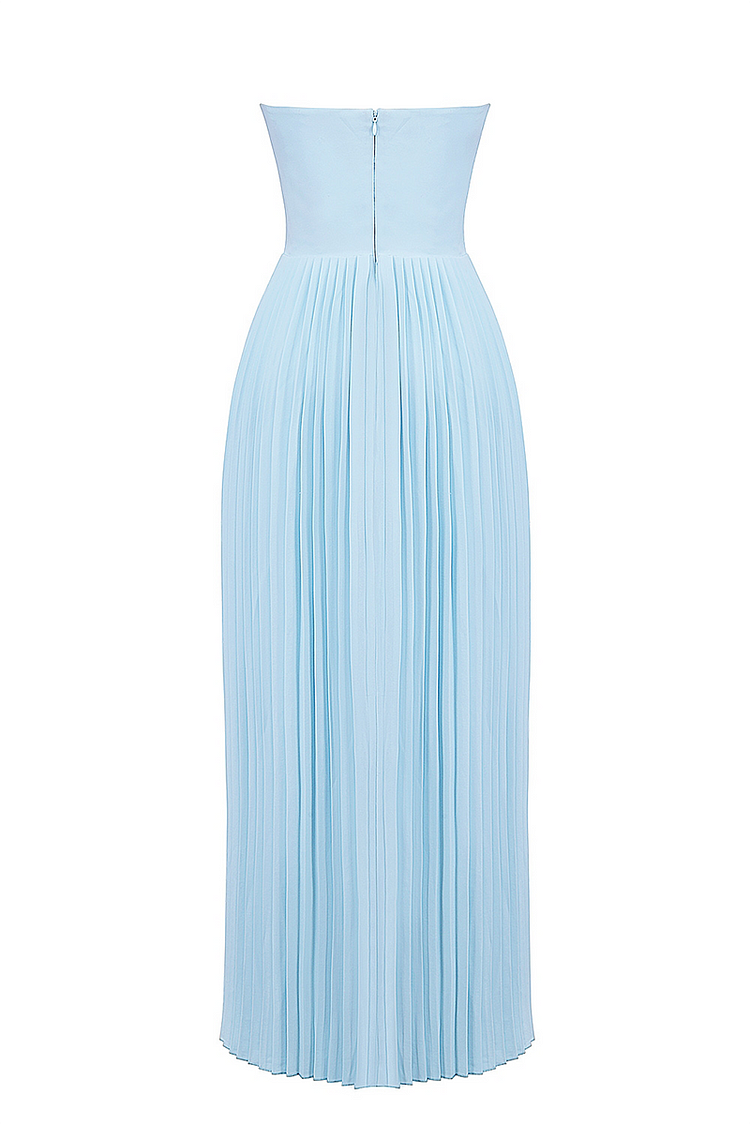 Women’s Strapless Pleated Dress | Maxi