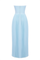 Women’s Strapless Pleated Dress | Maxi
