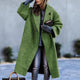 Women’s Winter Long Coat | Plaid Pattern
