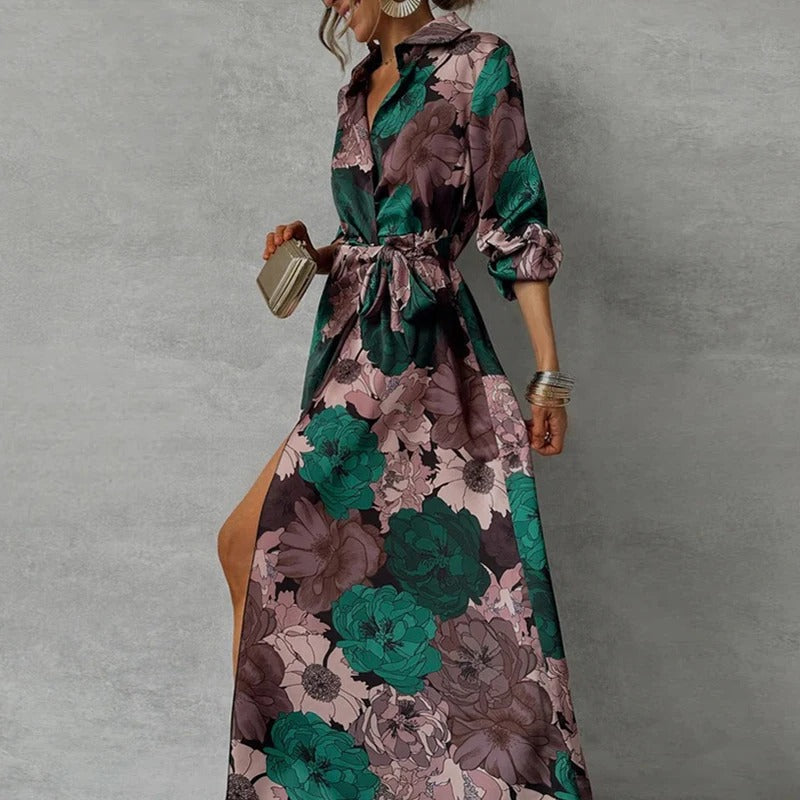 Women’s Elegant Belted Dress | Maxi