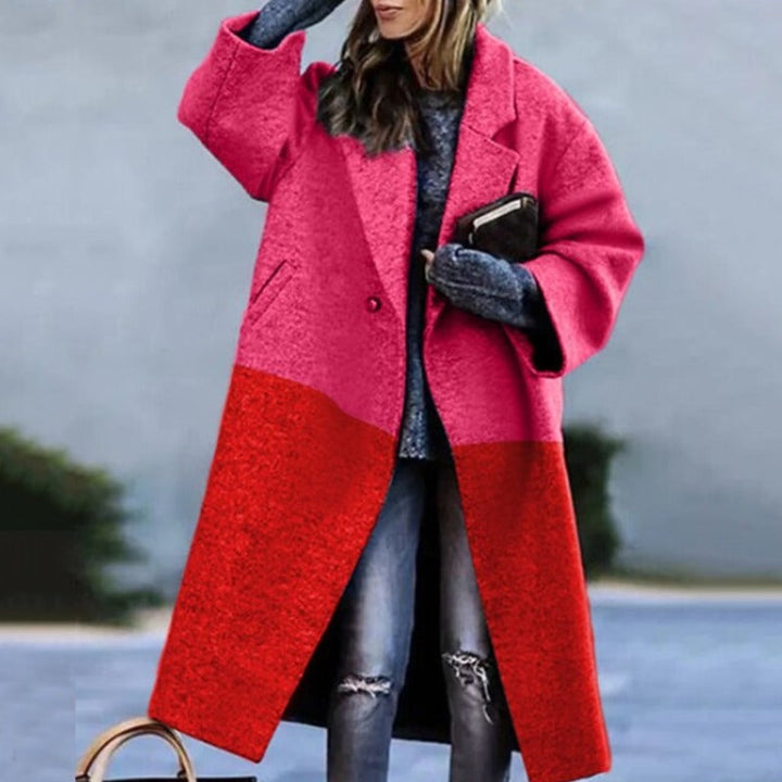 Women’s Winter Long Coat | Plaid Pattern