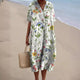 Women’s Loose V-Neck Dress | Midi