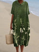 Women’s Loose V-Neck Dress | Midi
