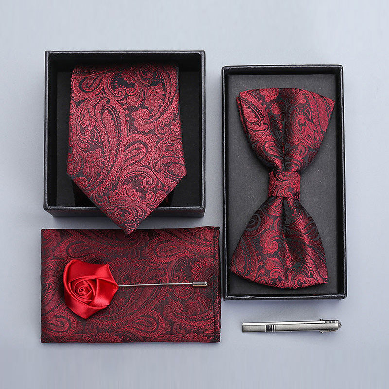 Men’s Paisley Tie & Bow Tie Set | Formal Accessories