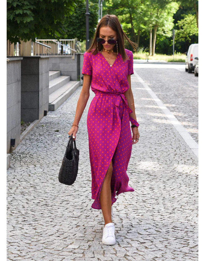 Women’s Short Sleeve Wrap Dress | Maxi