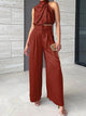 Women’s Matching Halter & Wide Leg Pants Set | Two Piece
