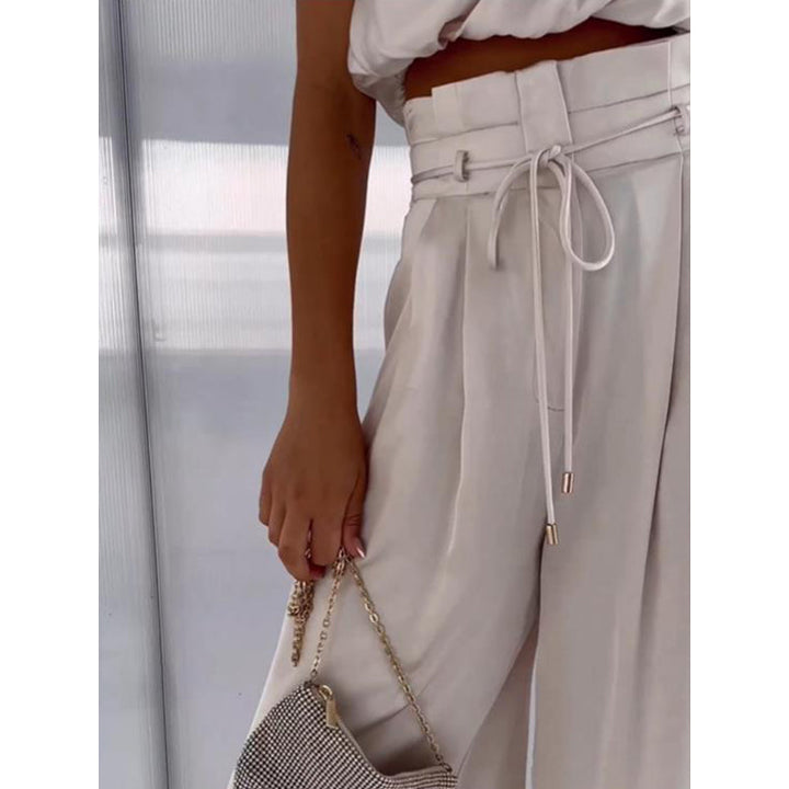 Women’s Matching Halter & Wide Leg Pants Set | Two Piece