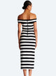 Women’s Striped Off Shoulder Set | Two Piece