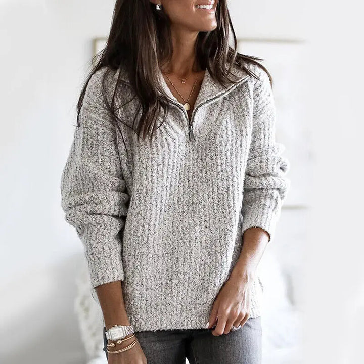 Women’s Quarter Zip Sweater | Knitted