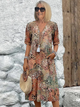 Women's Dress with V-Neck | Midi