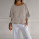 Women’s Ruffle Hem Blouse | Loose Fit