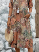 Women's Dress with V-Neck | Midi